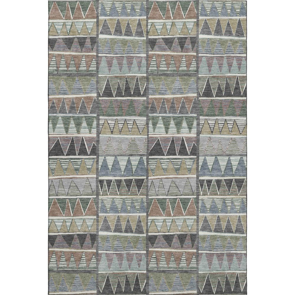 Mayfield Premium Machine Washable Abstract AMF2205 Gray 8 ft. x 10 ft. Area Rug price history on PriceWatchPro