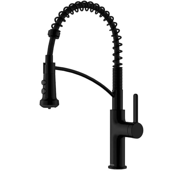 Scottsdale Single Handle Pull-Down Sprayer Kitchen Faucet in Matte Black