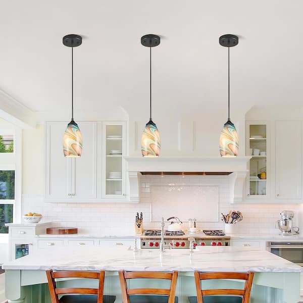 ZHLWIN Kitchen Lighting 60W 1-Light Multi Color 1-Pack Glass