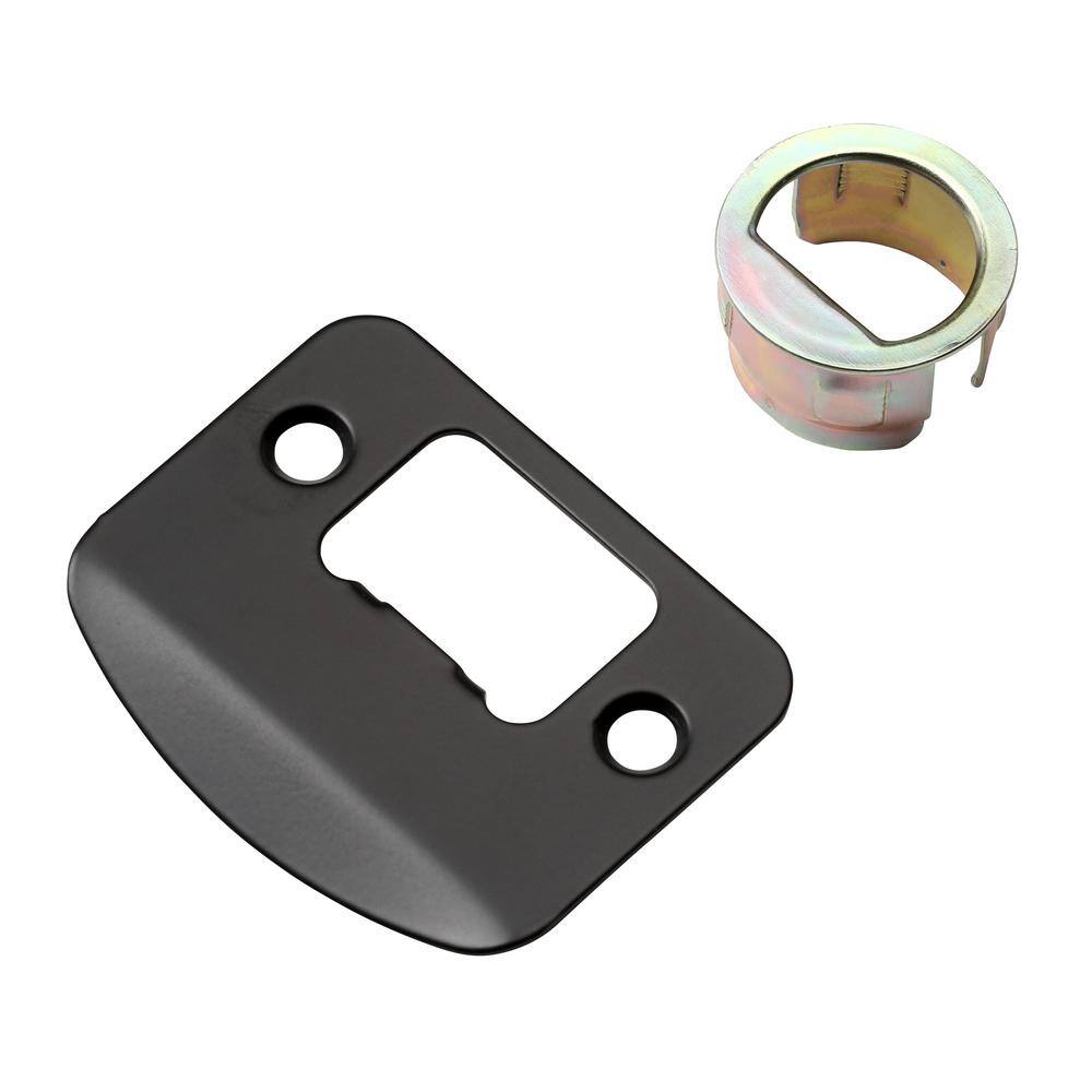 Matte Black Zinc Modern Hall/Closet Door Lever Set