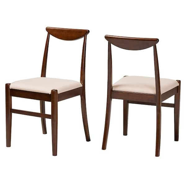 cream and brown dining chairs