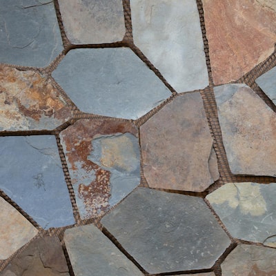 Santa Barbara 18 in. x 24 in. Rectangle Natural Slate Meshed Flagstone Paver Tile (48 Pieces/132 sq. ft./Pallet)