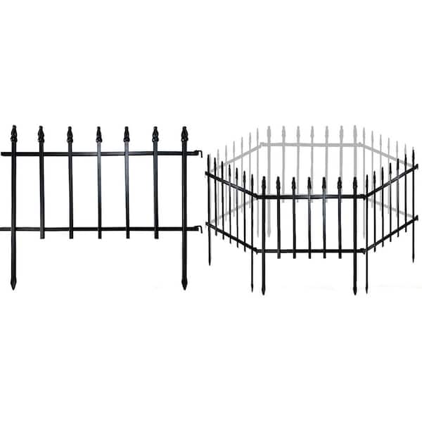 Metal Decorative Garden Fence 22 High Metal Border Folding Fence 9.17 ft. Total Length 5 Panels for Yard and Flower Bed