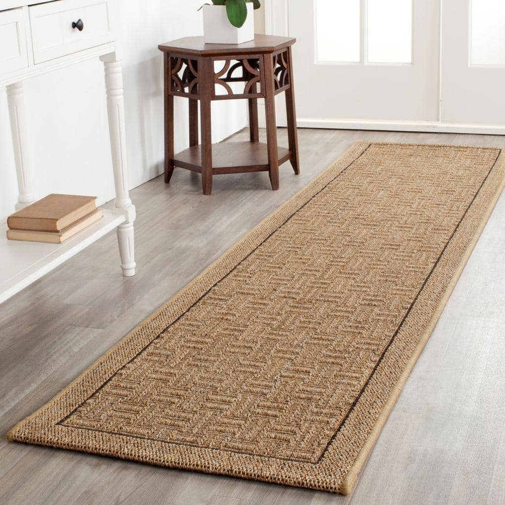 Natural Sisal Geometric 2' x 8' Runner Rug