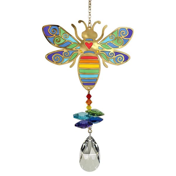 WOODSTOCK CHIMES Woodstock Rainbow Makers Collection, Crystal Wonders, 5 in. Bumble Bee Crystal Suncatcher CWBEE