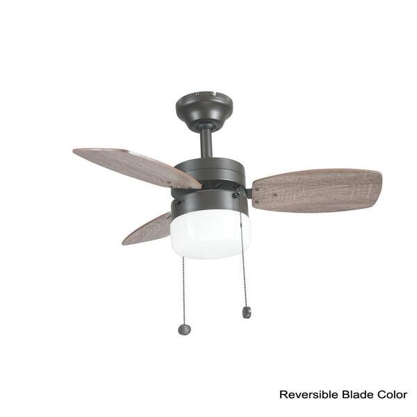 30" Bronze LED Indoor Ceiling Fan with Light Kit 