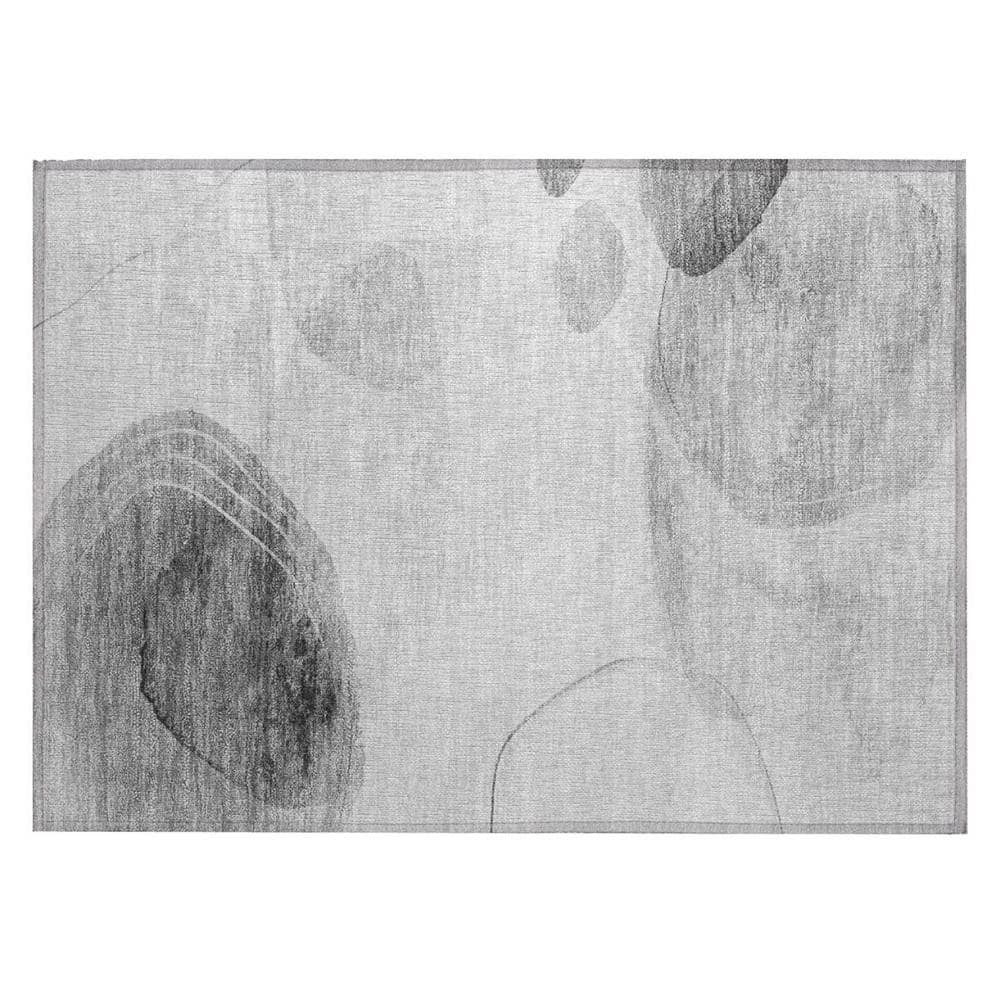 Gray and Light Gray 2 ft. x 3 ft. Woven Abstract Rectangle Indoor/Outdoor Area Rug price history on PriceWatchPro