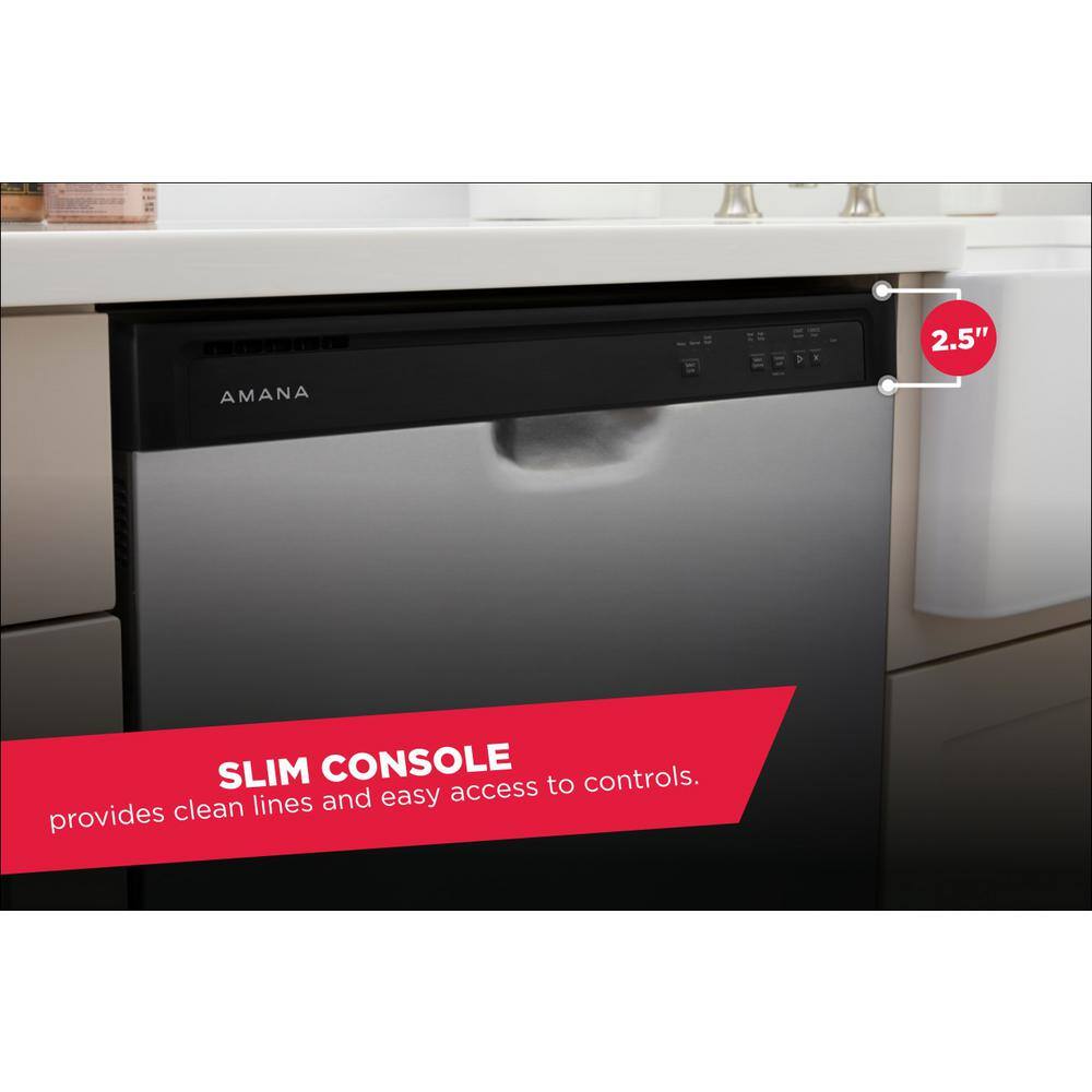 Amana Stainless Steel Built-In Dishwasher with Front Control