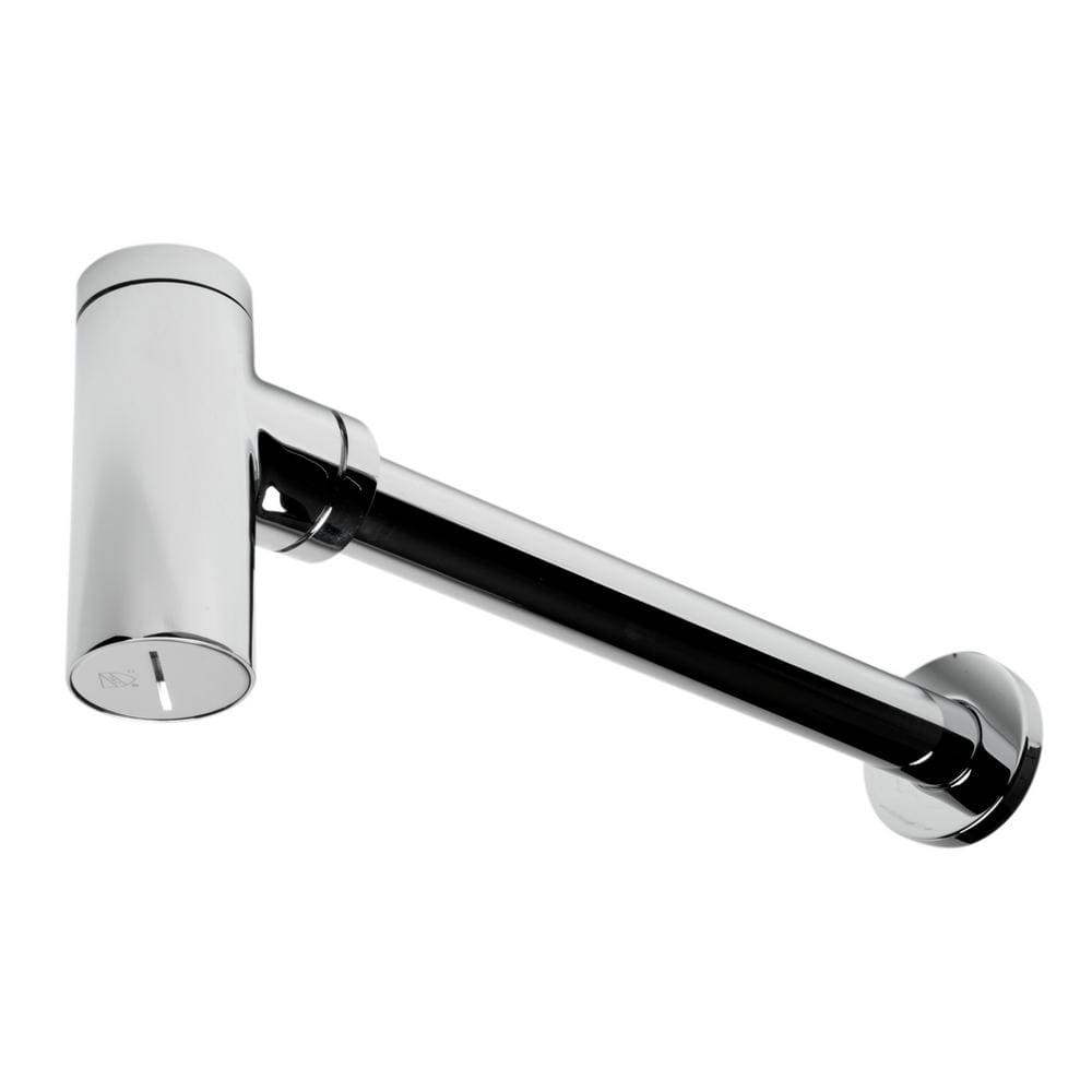 Polished Chrome Modern Round Decorative Bottle P-Trap