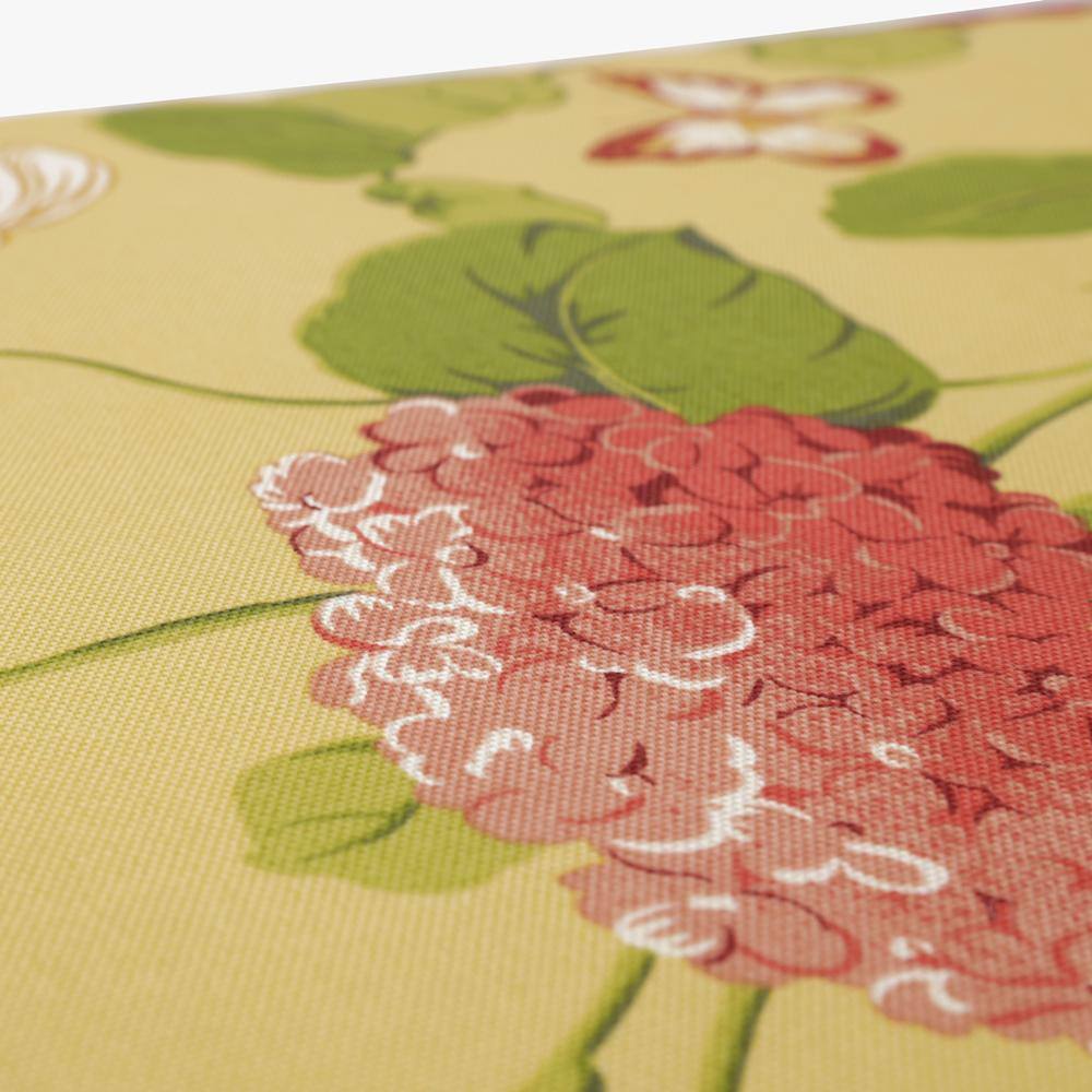 Risa Floral Yellow and Red Square Outdoor Throw Pillow Set