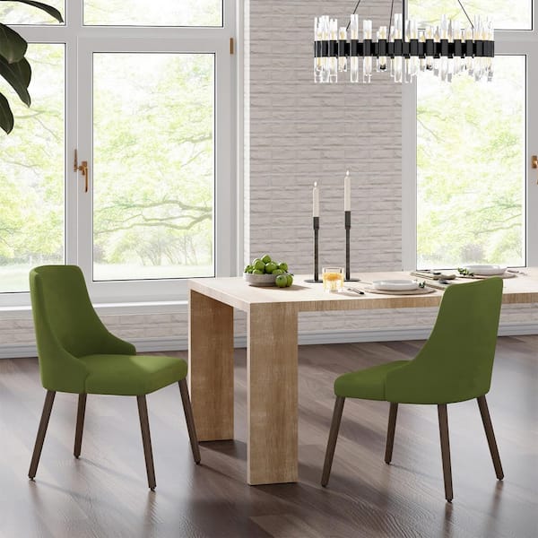 JAYDEN CREATION Nestor Green 19.5 in. W Modern Upholstered Dining Chair with Effortless Assembly
