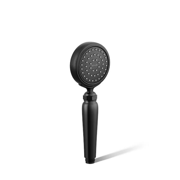 KOHLER Artifacts 1-Spray Patterns 1.75 GPM 3.625 in. Wall Mount Handheld Fixed Shower Head in Matte Black