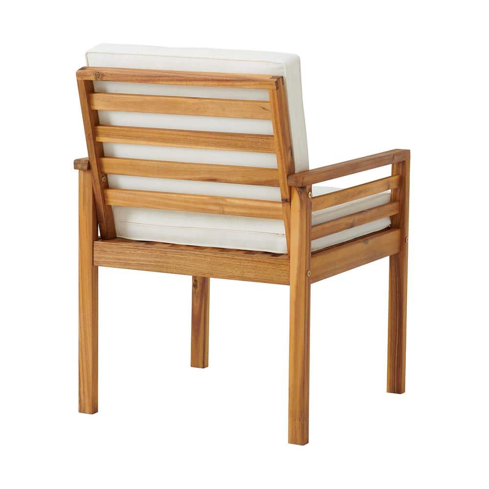 Okemo Acacia Wood 5-Piece Outdoor Dining Set with Cushions