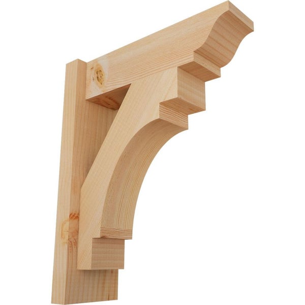 Ekena Millwork 6 in. x 20 in. x 16 in. Douglas Fir Merced Traditional Smooth Outlooker