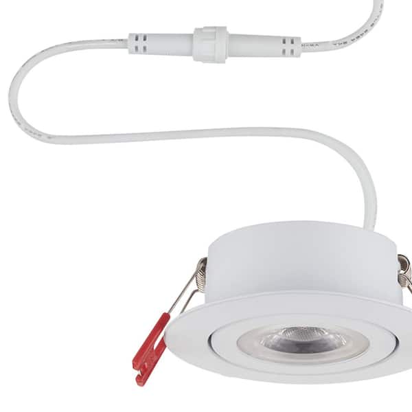 Commercial Electric Slim Spot 3 In 3000k Soft White Canless New Construction And Remodel Integrated Led Recessed Kit 91293 The Home Depot