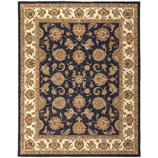 Blue 8 x 10 ft. Tufted Oriental Rectangle Indoor Area Rug