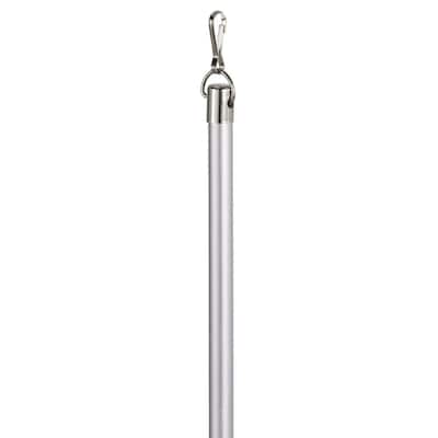 36 in. Silver Aluminum Drapery Baton (Set of 3)