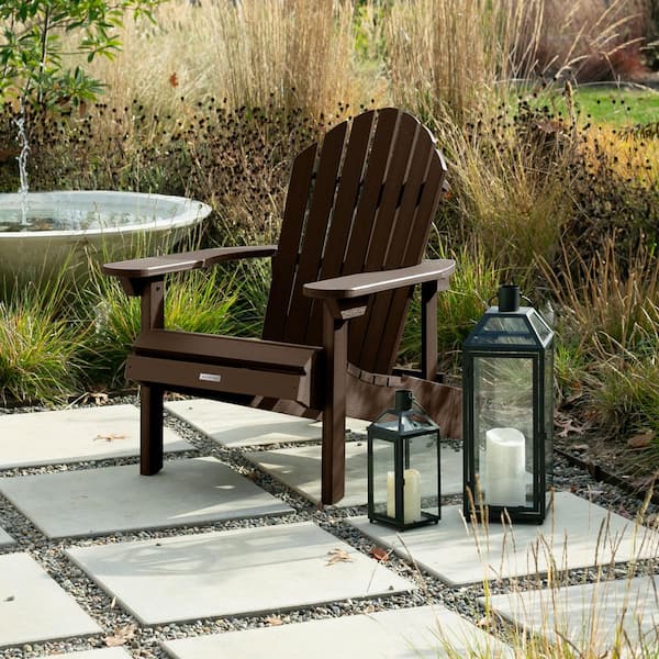 Highwood Hamilton Weathered Acorn Folding and Reclining Plastic