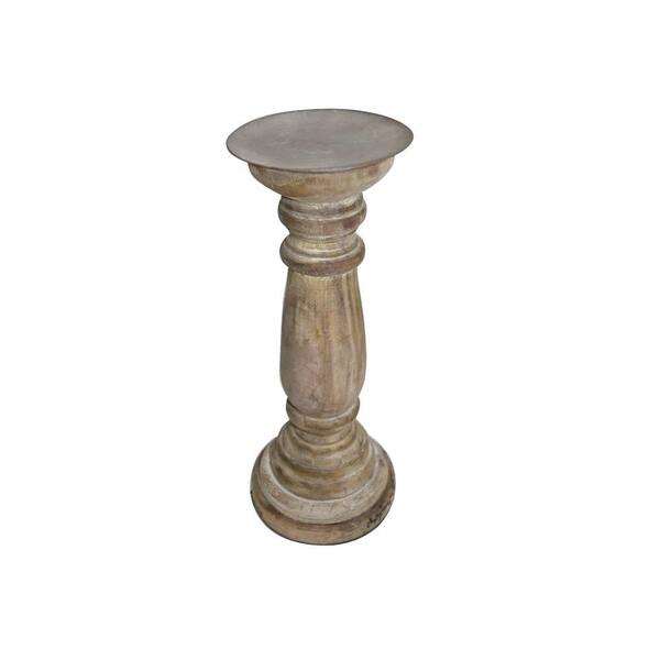 Unbranded 19.75 in. Wood Large Anna Candle Holder