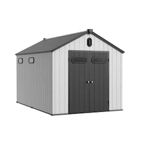 8 ft. W x 12 ft. D Plastic Shed with Floor(96 sq. ft. )