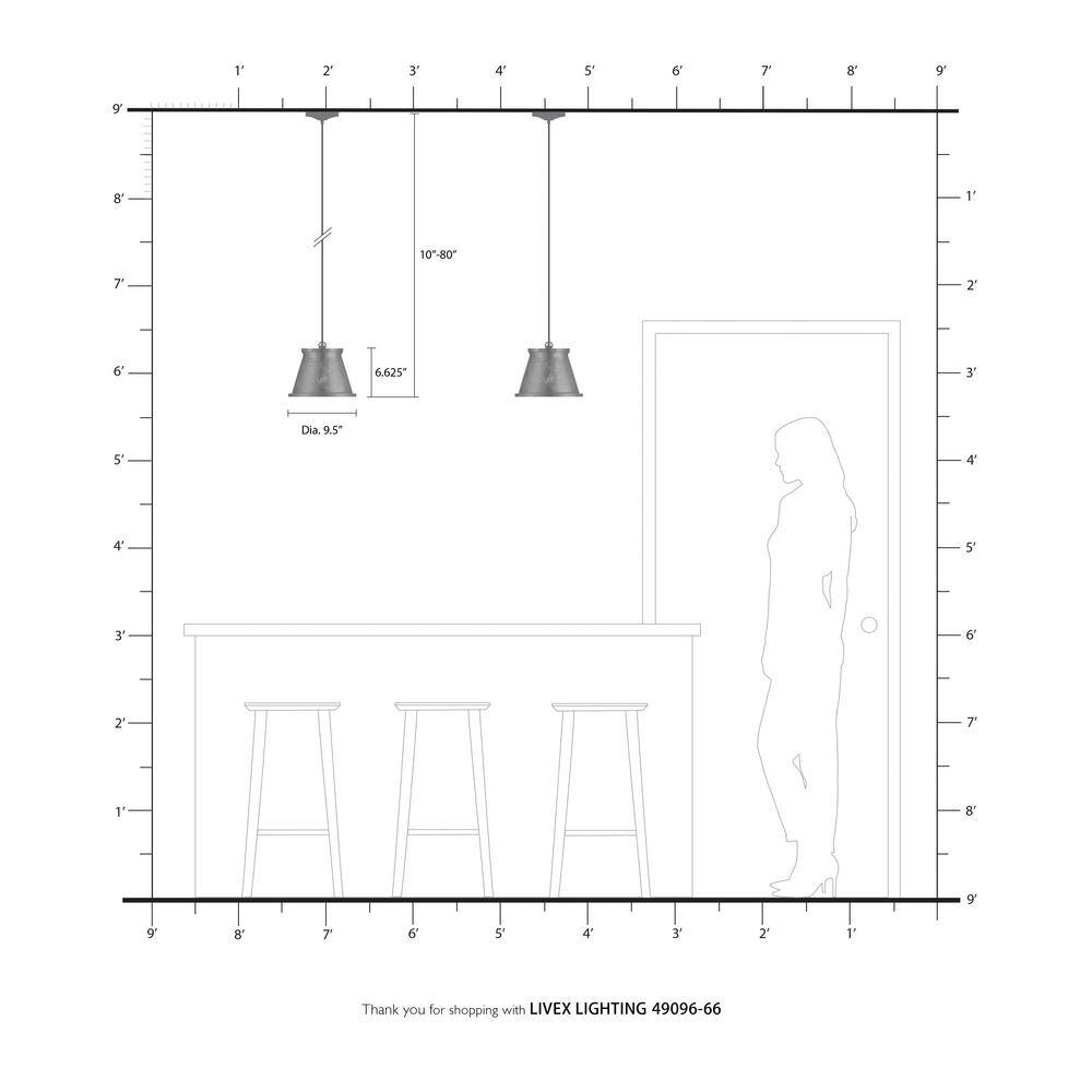 Mini Brushed Aluminum and White LED Indoor/Outdoor Pendant Light