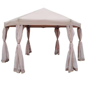 13 ft. L x 9 ft. L Pop-Up Gazebo Tent Outdoor Canopy Hexagonal Canopies Gazebos and Pergolas 6 Sided