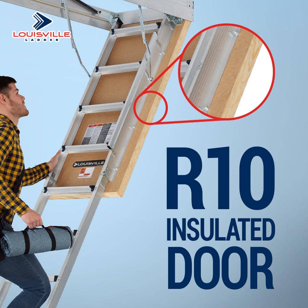 Heavy-Duty Aluminum Attic Ladder with Insulated Door