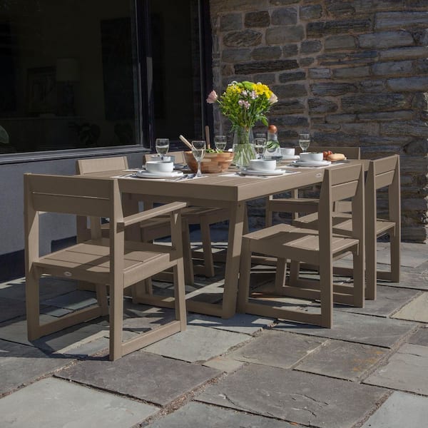 Haven Modern 7-Piece Recycled Plastic Outdoor Dining Set