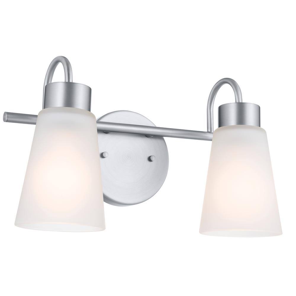 KICHLER Erma 13.5 in. 2Light Brushed Nickel Traditional Bathroom
