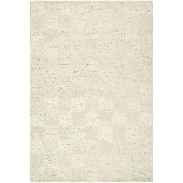 Divine Beige Global Solid Color 8 ft. x 10 ft. Area Rug
