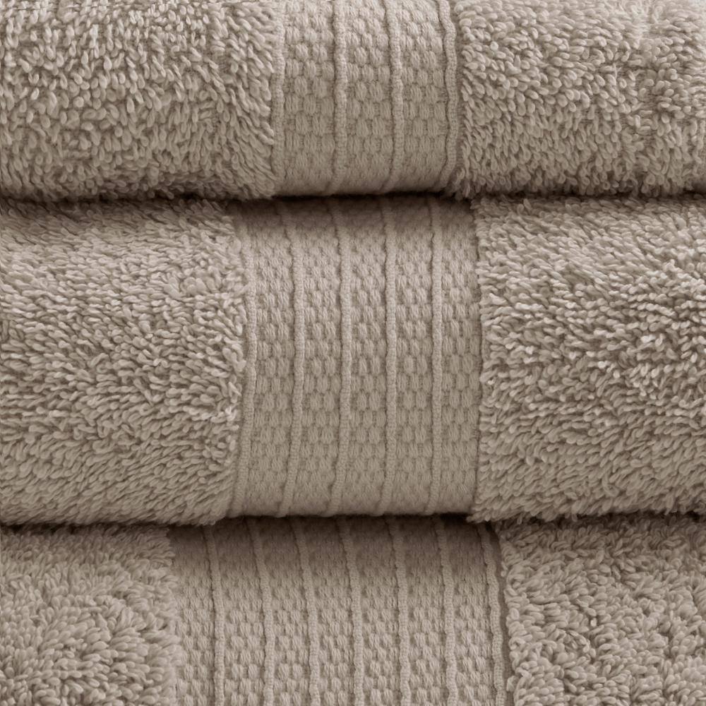 Organic Cotton Beige 6-Piece Bath Towel Set