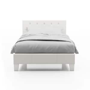 Firefoot 42 in. W White Twin Wood Frame Platform Bed