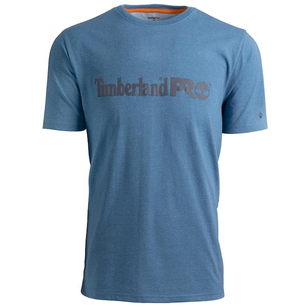 Timberland PRO Men's Size M Deep Pool Heather Short-Sleeve Base Plate Graphic T-Shirt