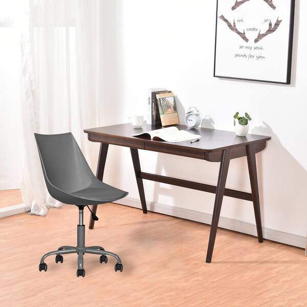 BJ Office Swivel Chair Adjustable Computer Desk Chair Chrome Legs PU Cushioned 