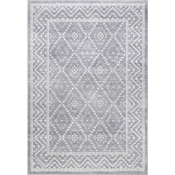 nuLOOM Lynell Trellis Dark Gray 8 ft. x 10 ft. Area Rug