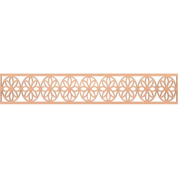 Ekena Millwork Blume Fretwork 0.25 in. D x 46.625 in. W x 8 in. L Alder Wood Panel Moulding