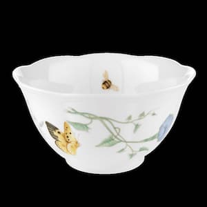 Butterfly Meadow 16 oz. Porcelain Multi Color Rice Bowl