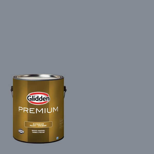Glidden Premium 1 gal. PPG0993-5 Superhero Gray Semi-Gloss Exterior Latex Paint