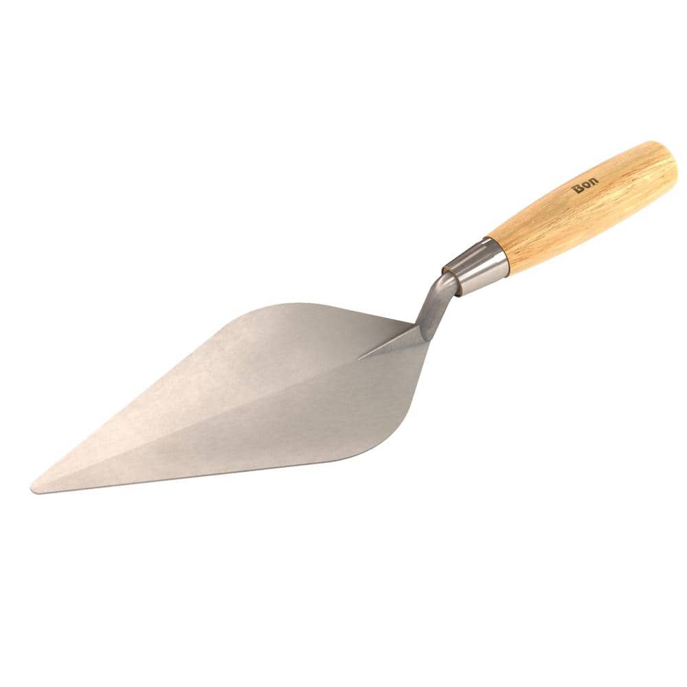 Bon Tool Economy 12 in. x 5-3/8 in. Narrow London Brick Trowel - Wood Handle