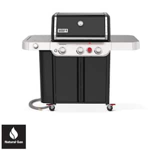 Genesis E-335 3-Burner Natural Gas Grill in Black with Grill Cover