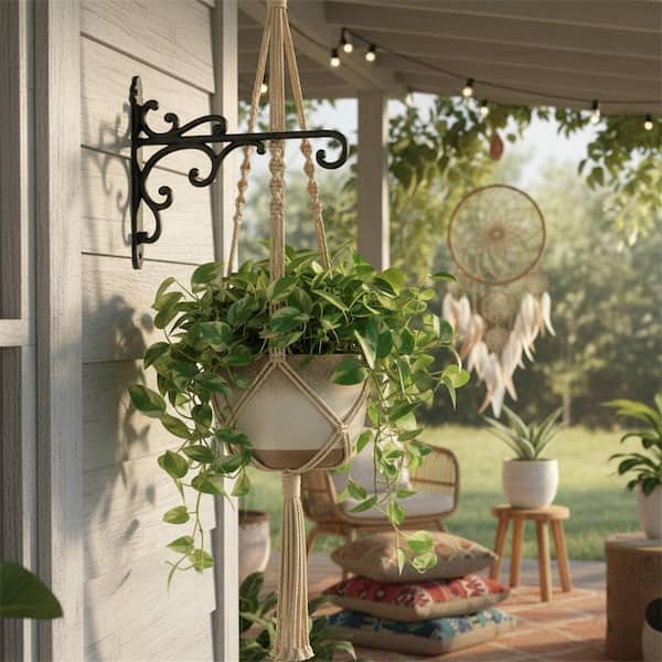 2PC Cast Iron Wall Hook Plant Hangers YNLIN443 - The Home Depot