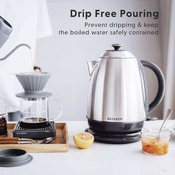 Farberware Stainless Steel Electric Kettle For Hot Water Stainless