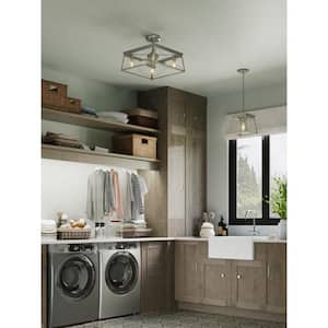 Briarwood 22 in. Indoor/Outdoor Grey Farmhouse Ceiling Fan with 2200K Light Bulbs Included with Remote for Bedroom