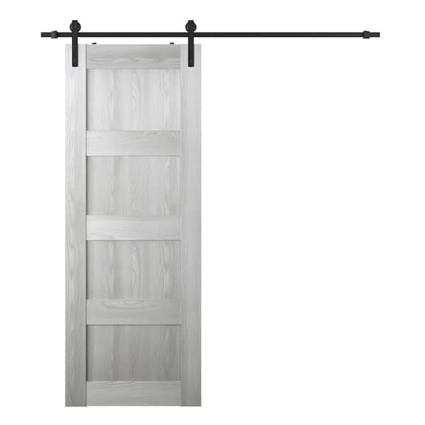 Belldinni Vona 32 in. x 80 in. Ribeira Ash Composite Core Wood Sliding Barn Door with Hardware Kit