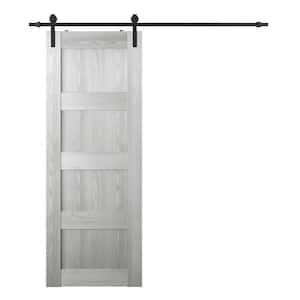 Vona 28 in. x 80 in. Ribeira Ash Composite Core Wood Sliding Barn Door with Hardware Kit