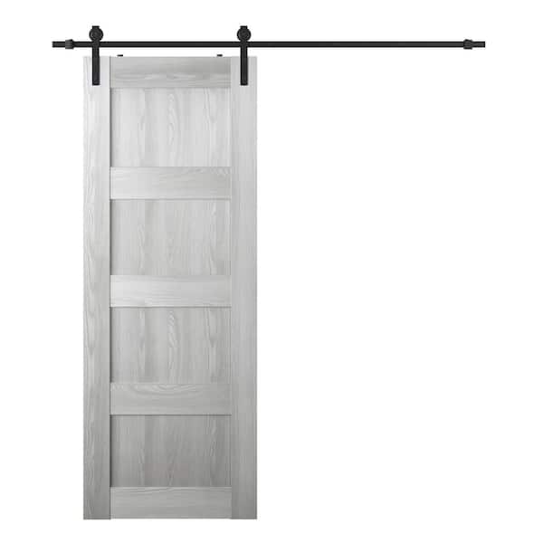 Belldinni Vona 28 in. x 80 in. Ribeira Ash Composite Core Wood Sliding Barn Door with Hardware Kit