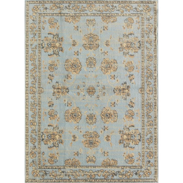 Rugs America Beaumont Legacy Blue 9 x12 Traditional Blue Area Rug