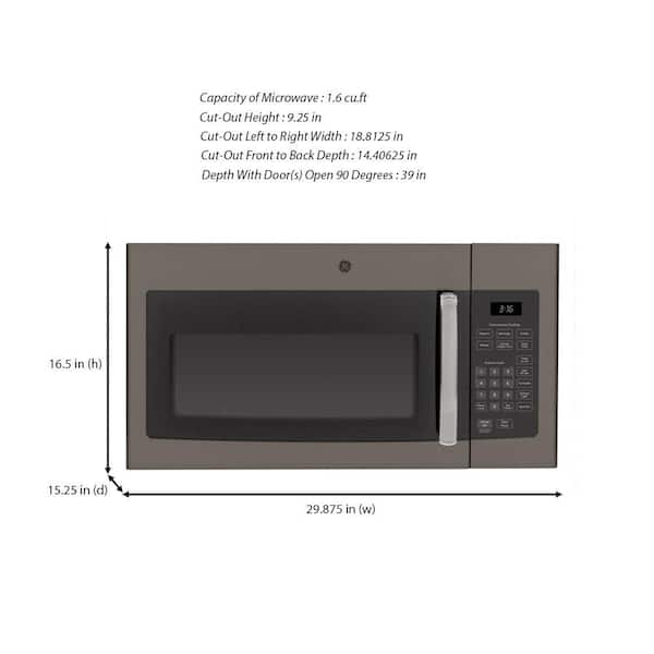 GE Appliances 1.6 Cu. Ft. Over The Range Microwave Oven with