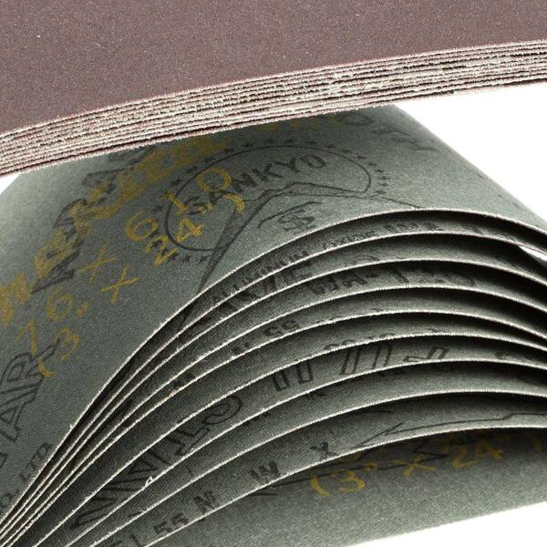 thumbnail interactive-video image 1 of Red Label Abrasives 1/2x24 Inch 120 Grit Sanding Belts – 20 Pack, Aluminum Oxide 1 of 5