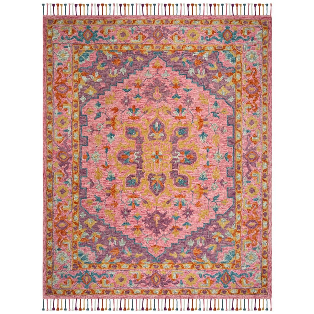 Pink Velvet Rug SAFAVIEH Aspen 10 ft. x 14 ft. Pink/Violet Oriental Area Rug APN226A-10 ...
